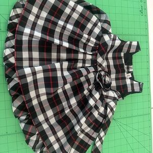 Youngland Plaid Dress - Black, White, Red 18 month